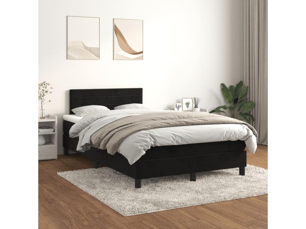 Domopure bed base with black velvet mattress 120x190 cm IMWZ54448
