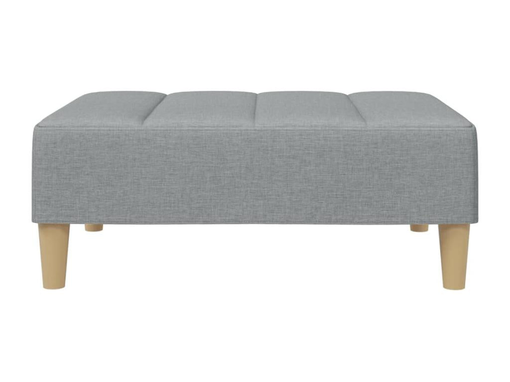 Light grey footrest 77x55x31 cm fabric SOPB47683