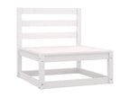 3-piece garden furniture set, white, solid pine wood JCAB67068