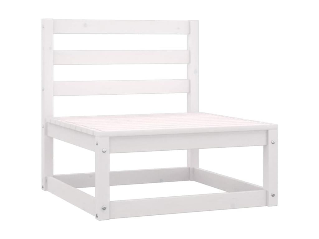 3-piece garden furniture set, white, solid pine wood JCAB67068