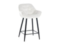 Bar stools - Velvet / Metal - Cream white - Domopure 76 NZEB41024