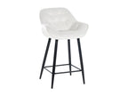 Bar stools - Velvet / Metal - Cream white - Domopure 76 NZEB41024