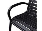 Black garden bench 116 cm Steel and Chicyla SDYX36198