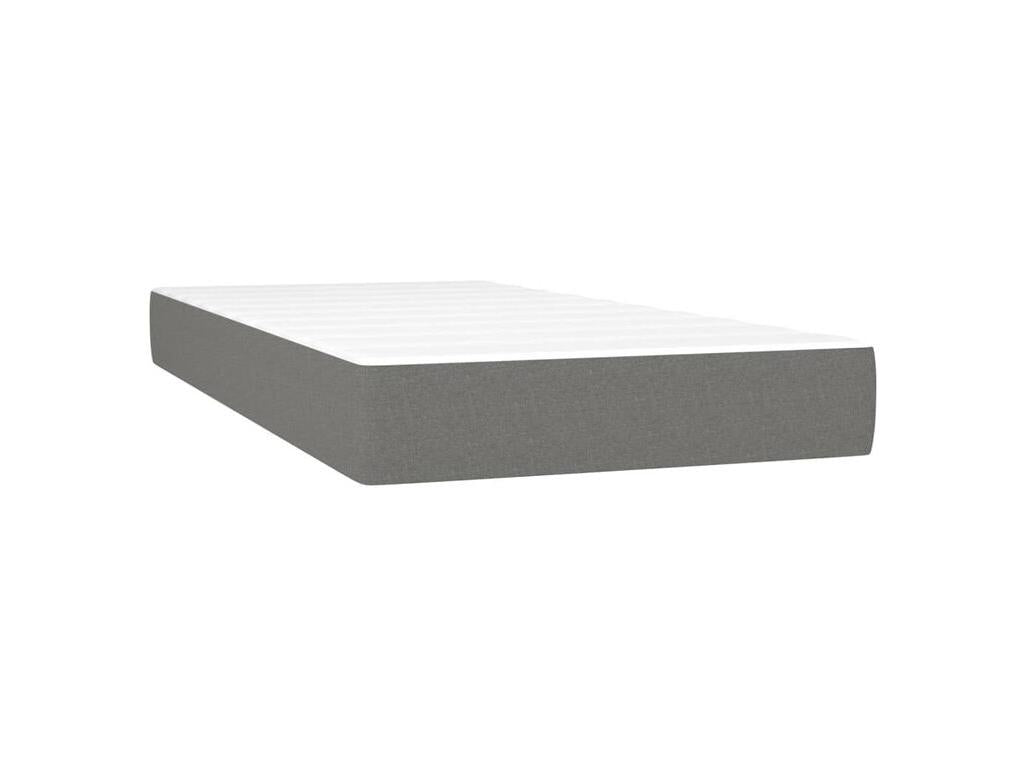 Chicyla bed base with dark grey mattress 100x200 Fabric YVZW24341