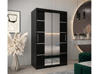 Domopure 4 Sliding Door Wardrobe 200/120/62 2 Doors Black/Black ETAH28701