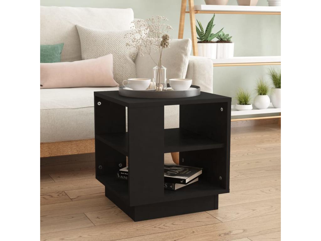 Coffee table, black, 40x40x43 cm, engineered wood, XCHP60513