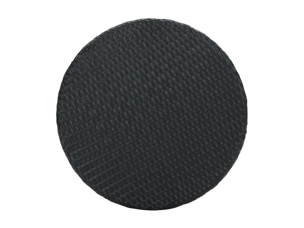 Black garden table 60.5x106 cm, woven resin SGRO67450