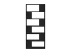 Black Bookshelf/Room Divider 80x24x186 cm Chipboard NVQD97603