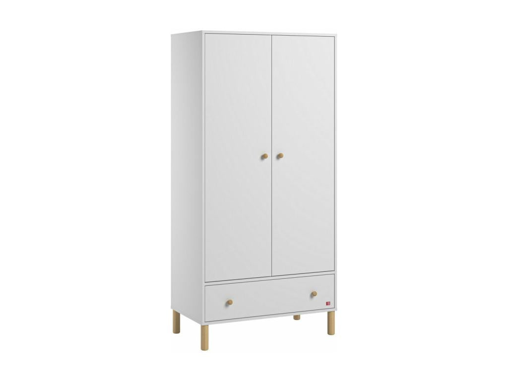 2-door, 1-drawer wardrobe, H185 cm - Domopure OFQD80229