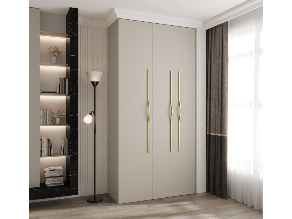 Como 2 245.5/120/40 3-door hinged wardrobe cashmere/gold DKBP74781