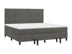 Domopure bed base and mattress, Dark Grey 200x200 Velvet LYBI91331