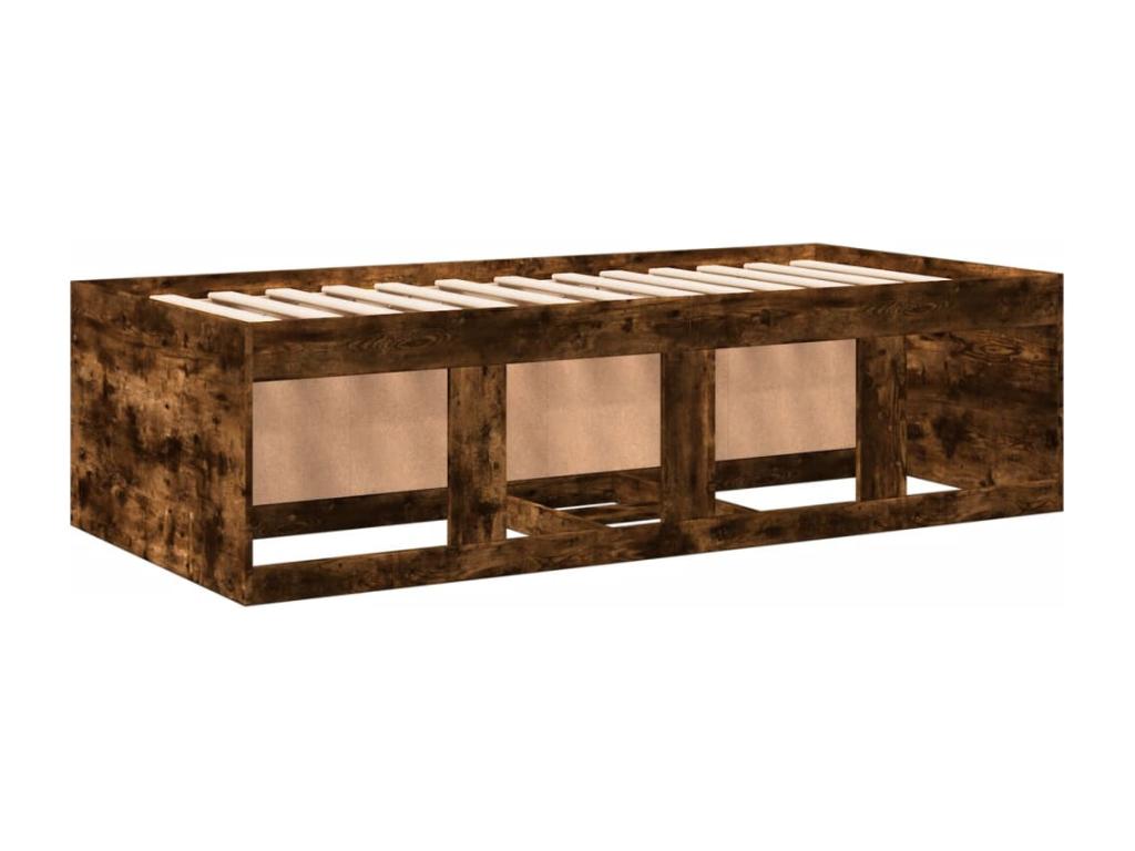 Daybed with drawers, without mattress, smoked oak, 75x190 cm ZPNQ75704