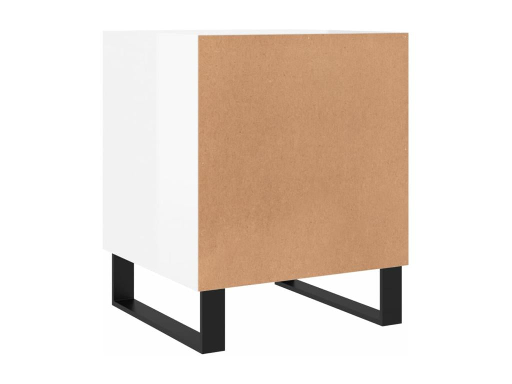 Bedside tables, 2 pcs, glossy white, 40x40x50 cm, UHZO60422