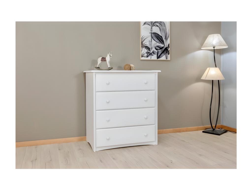 Classic style 4-drawer chest - Domopure worn HNQW17315