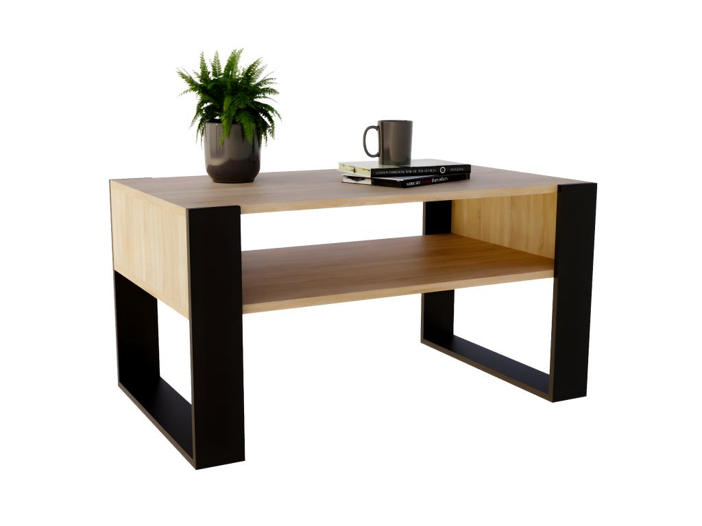 Domopure 92 Bardolino Coffee Table Oak / Black RJRB67056