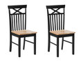 Set of 2 Domopure Black Wood Dining Chairs GBWI26252