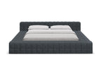 Upholstered bed in bouclé fabric 160x200 - steel - Domopure AJEL67615