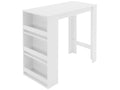 White bar table with storage shelf, Chicyla BDYK50479 bistro kitchen table