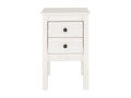 White bedside table 40x35x61.5 cm Solid pine wood EXMM43987