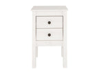 White bedside table 40x35x61.5 cm Solid pine wood EXMM43987