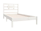 White Solid Wood Bed Frame 100x200 cm KYIY06963