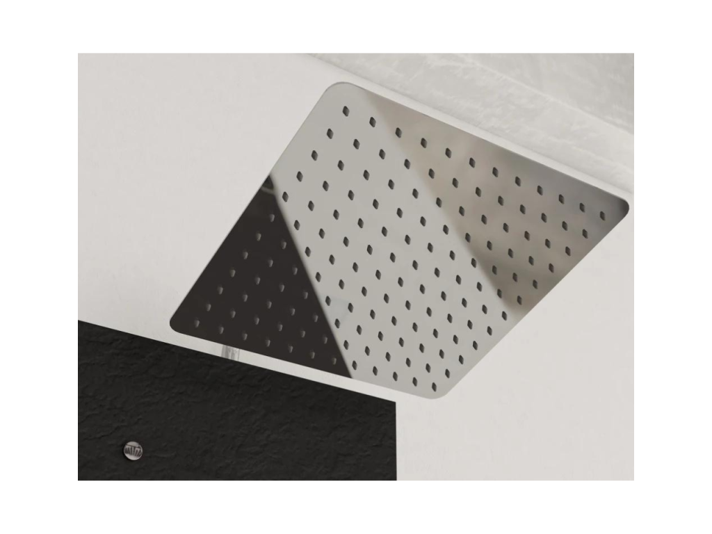 Domopure Aquawall Pietra thermostatic shower column, concrete grey, Briochin cleaning agent QBXP23994