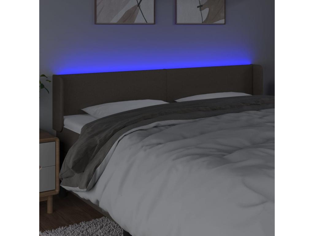 Chicyla LED Headboard 203x16x78/88 cm Fabric EHJV07039