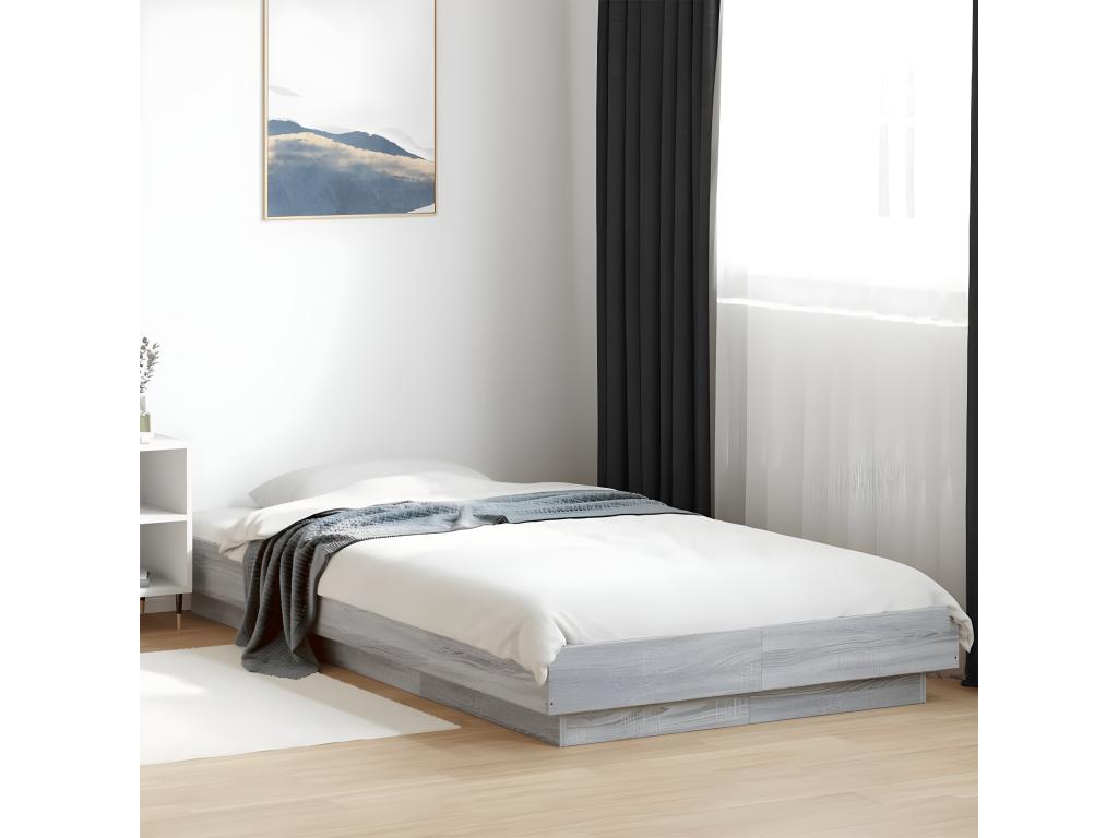 Bed frame without mattress Domopure gray 75x190 cm JOEK25595