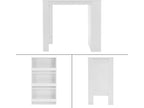 White bar table with storage shelf, Chicyla BDYK50479 bistro kitchen table