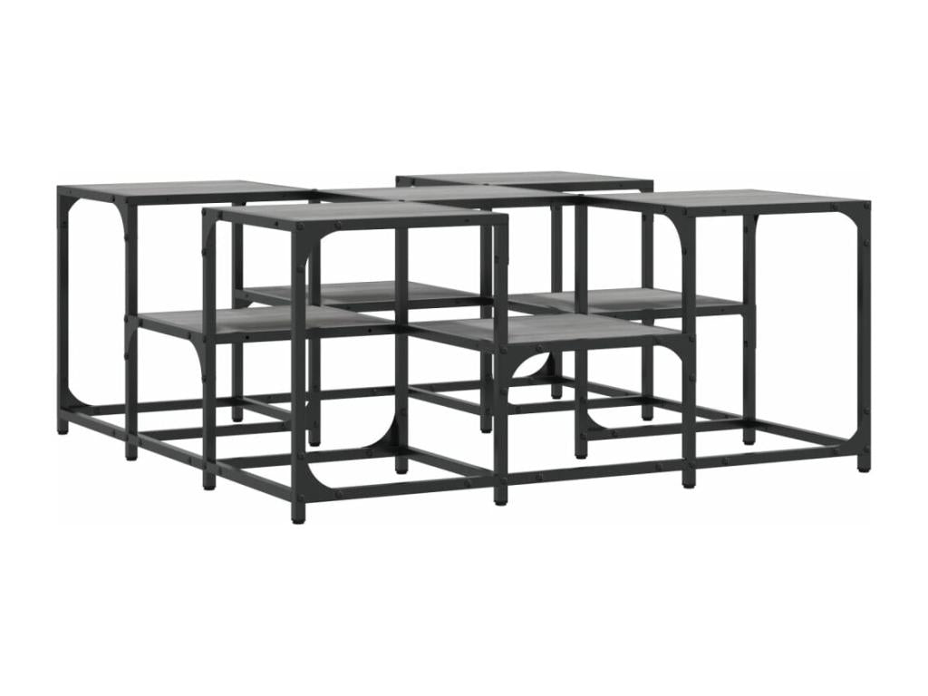 Domopure coffee table, grey, 91x91x40 cm, engineered wood, JRBV22885