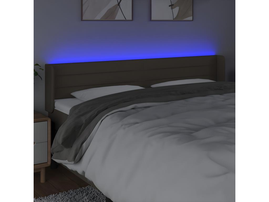 Domopure LED Headboard 163x16x78/88 cm Fabric NLRM95772