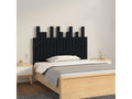 Wall-mounted headboard, black, 108x3x80 cm, solid pine wood, NARI30741