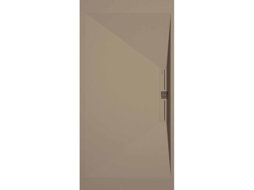 Domopure shower tray, smooth finish, Domopure SIDE, coloured grid - 190x80 cm CDRV81024