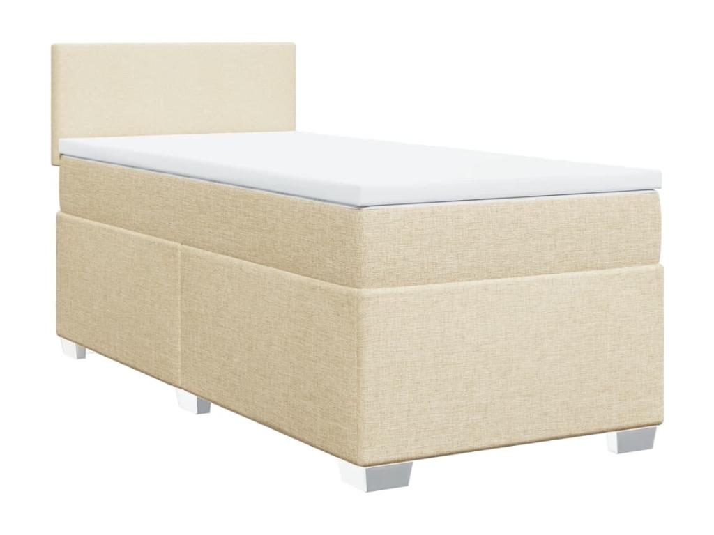 Domopure bed base with cream mattress 90x200 cm Fabric KFAX28282