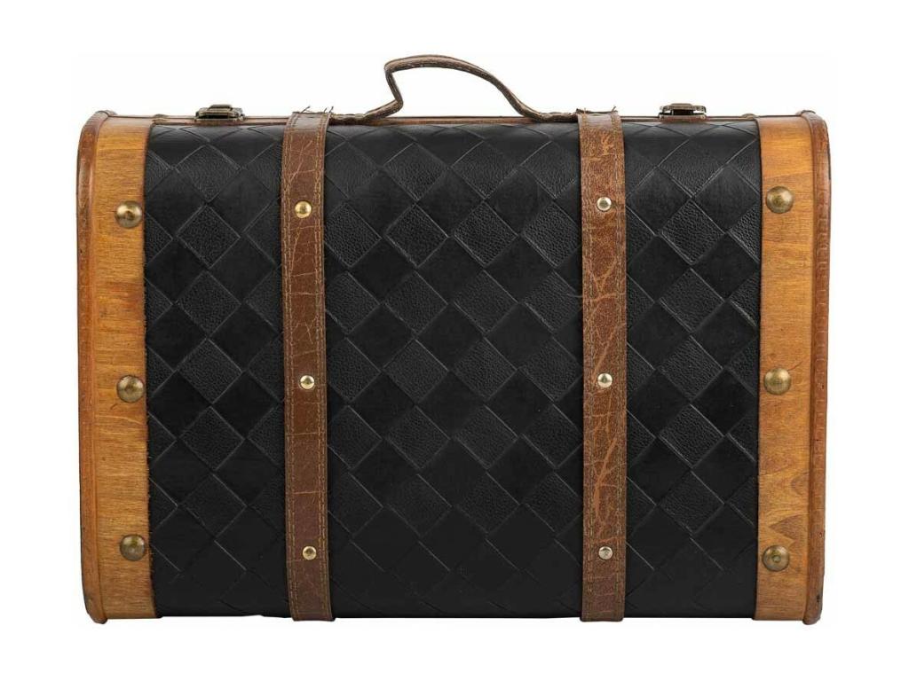 White wooden suitcase 43x30x17h QJAI39931