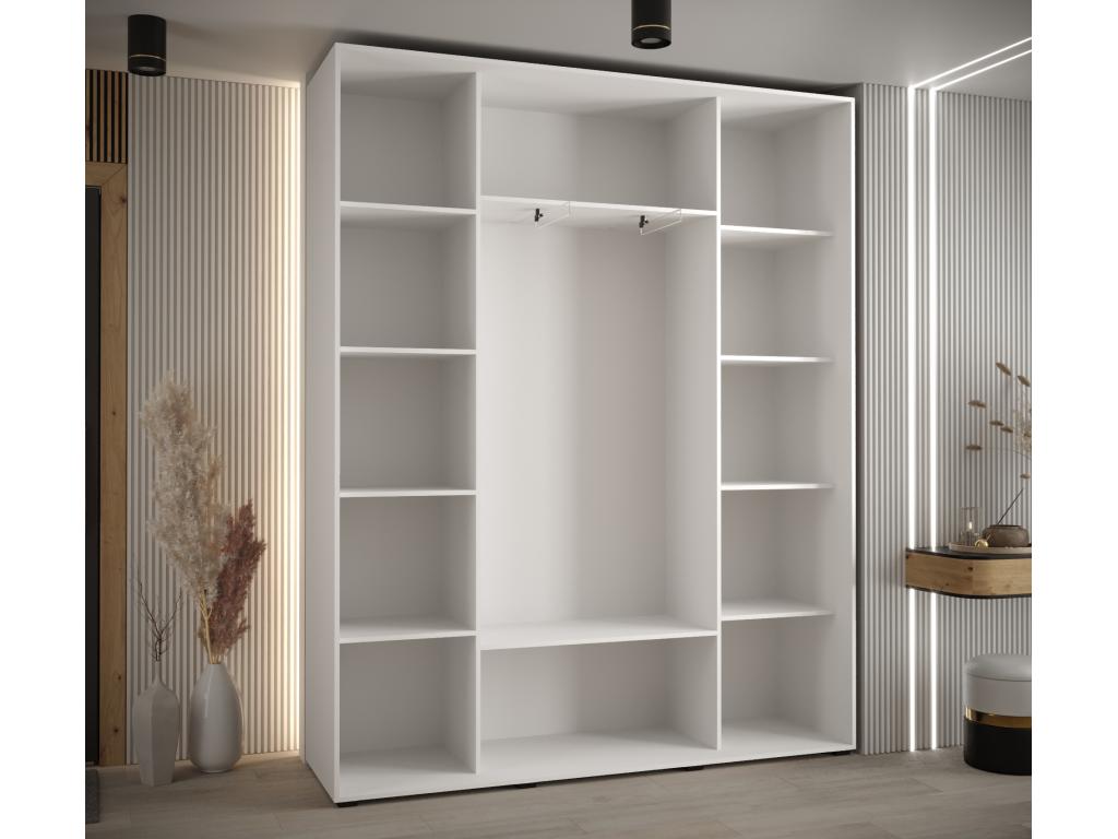 Domopure 1 Sliding Door Wardrobe 235.2/200/45 3 Doors White/Dompure/Black OSFH27311