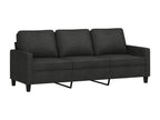3-piece sofa set with cushions, black fabric GBEL83112