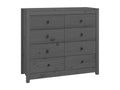 Grey side cabinet 100x40x90 cm Solid pine wood BEEZ21366