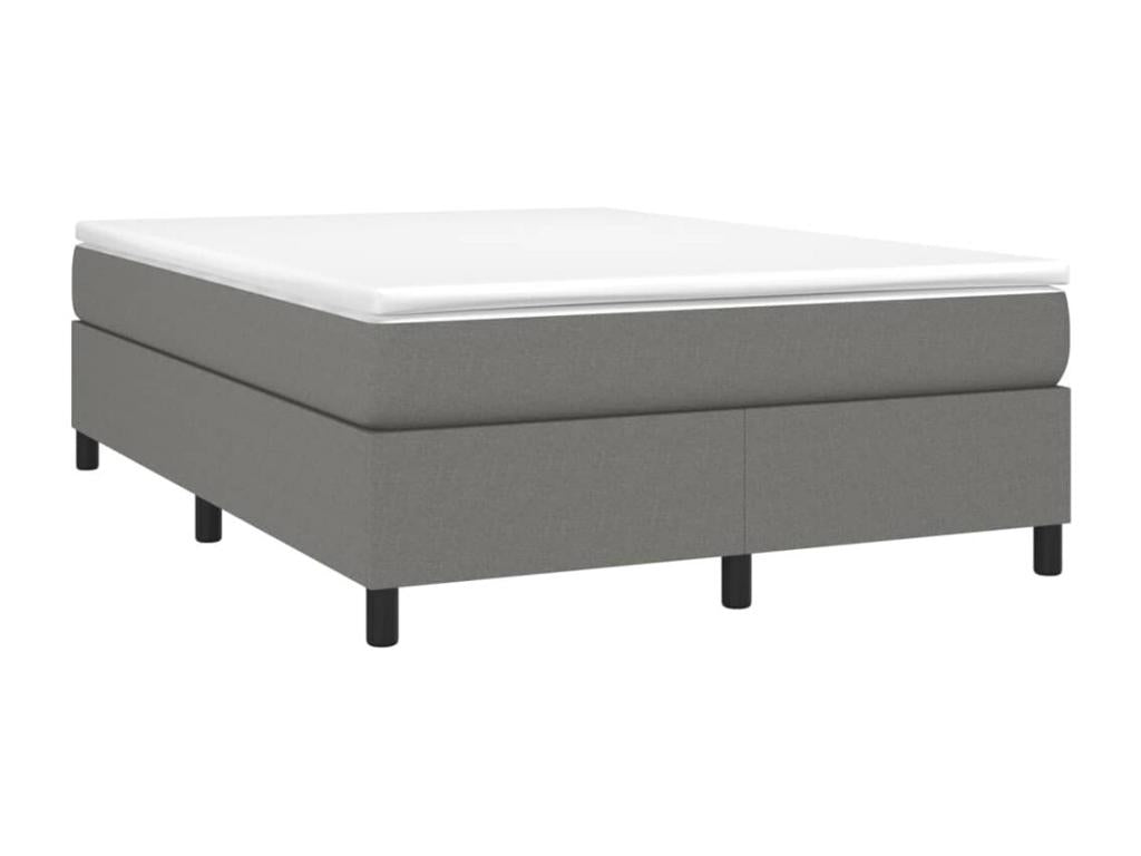 Bed frame without mattress, dark grey, 140x200 cm, fabric, UGFZ50817