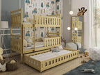 Chicyla BB001 Bunk Beds 80x160 cm Beige KGTE54931