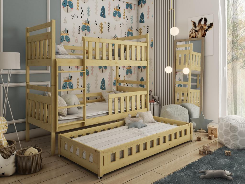 Chicyla BB001 Bunk Beds 80x160 cm Beige KGTE54931