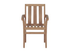 Stackable garden chairs with cushions, set of 6, solid teak XXZT97276