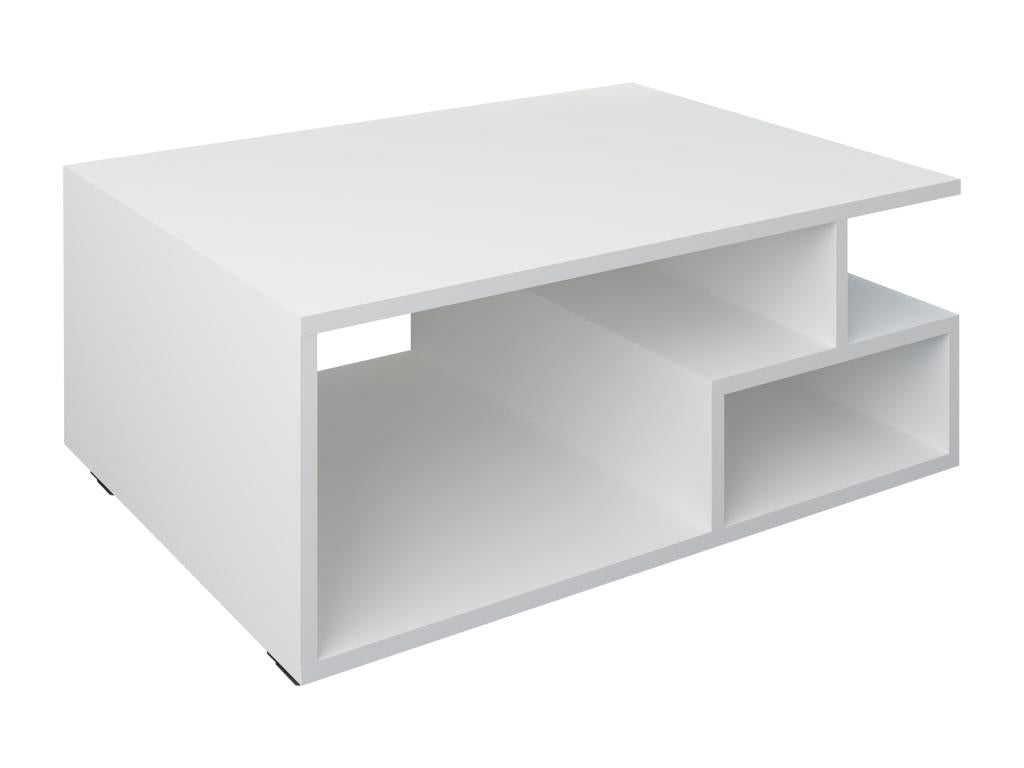 Domopure High Wooden Coffee Table, Living Room Table, Side Table, Storage Table, Sulas White LTGH26667