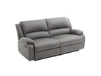 Chicyla 3-seater manual sofa with 2 XXL seats, Leo microfiber - Grey - W193 x D93 x H96cm - Chicyla QSKD71785