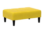 Yellow footstool 77x55x31 cm velvet VOGB40660