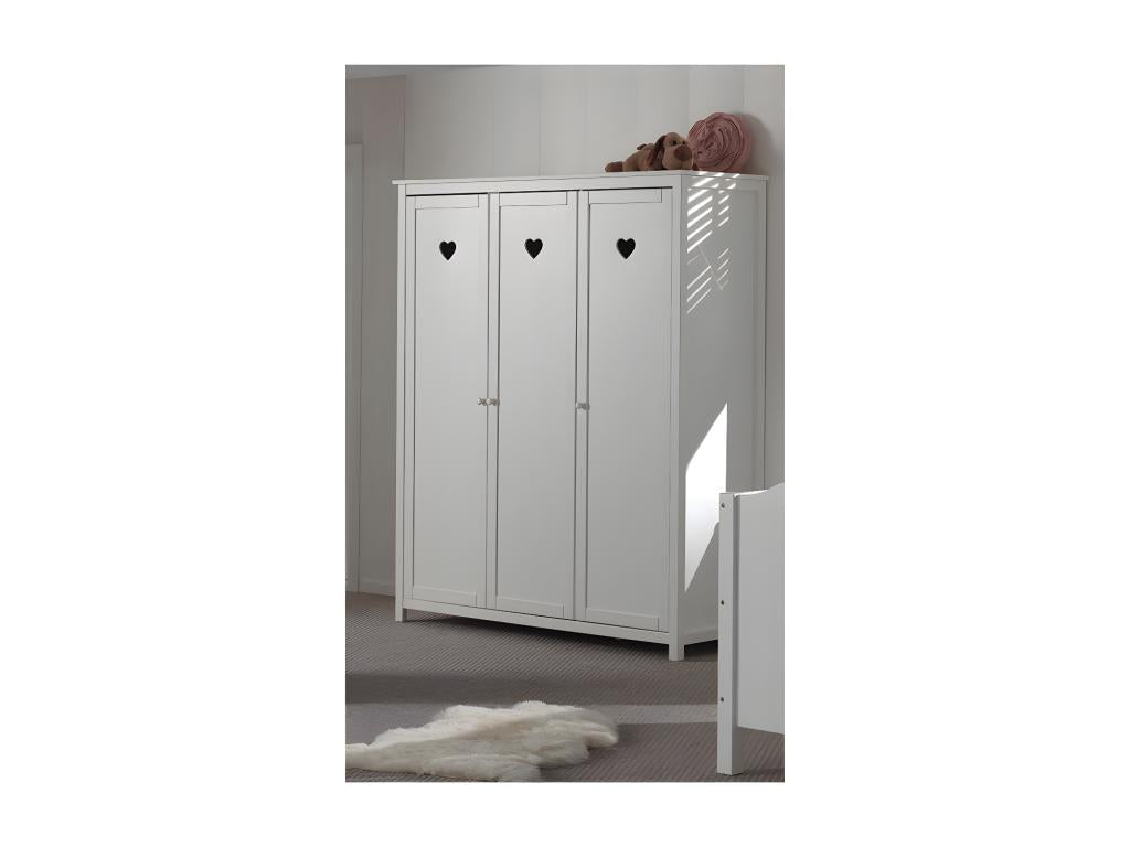 Amori 3-Door Wardrobe 190cm White FAXV88948