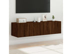 Chicylaères LED wall-mounted TV units, 2 pieces, brown oak, 60x35x31 cm, KIWZ82924