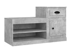 Concrete grey shoe cabinet 100x42x60 engineered wood MUNJ39132