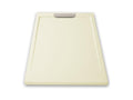 Domopure extra-flat 80x110cm resin shower tray with beige slate finish ENSU83927