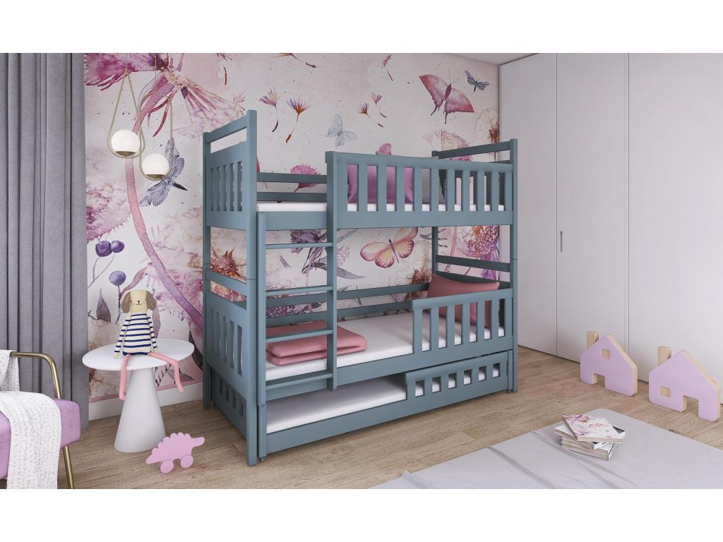 Chicyla BB005 Bunk Beds 90x200 cm Grey VWRT11519